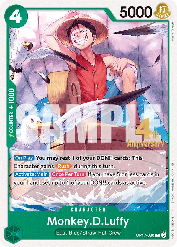 Monkey.D.Luffy [The World's Strongest Warriors Release Event Cards] | Galaxy Games LLC