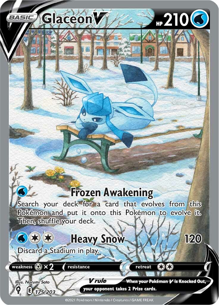 Glaceon V (175/203) [Sword & Shield: Evolving Skies] | Galaxy Games LLC