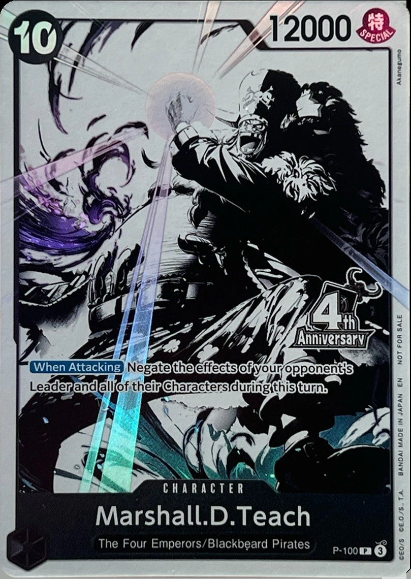 Marshall.D.Teach (4th Anniversary Treasure Campaign Pack) [One Piece Promotion Cards] | Galaxy Games LLC
