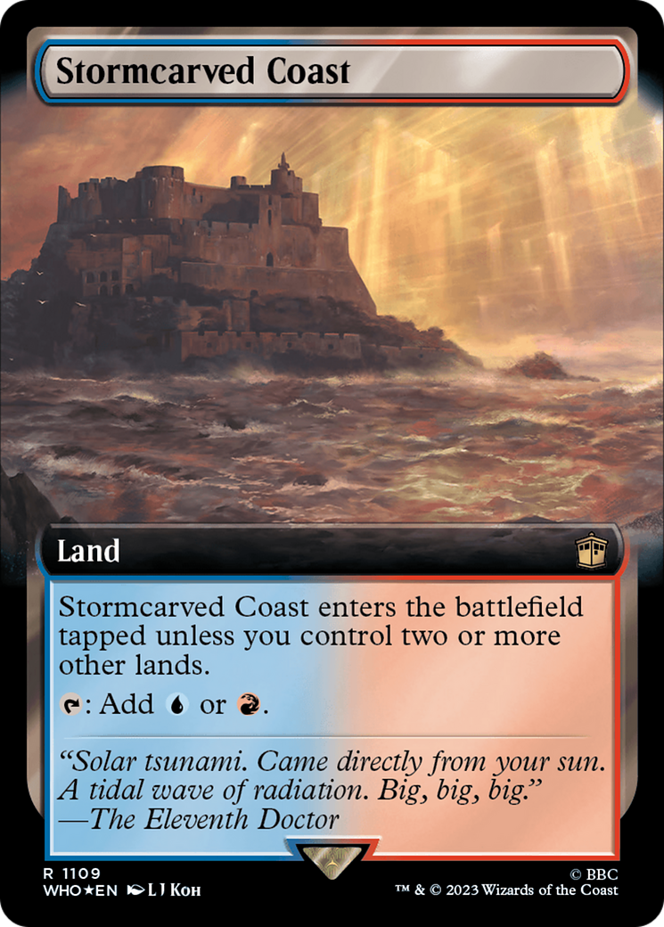 Stormcarved Coast (Extended Art) (Surge Foil) [Doctor Who] | Galaxy Games LLC