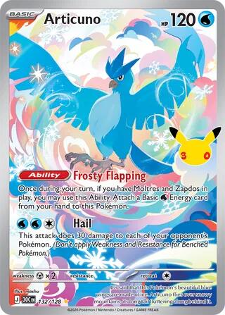 Articuno (132/128) [Mega Evolution: 30th Celebration] | Galaxy Games LLC