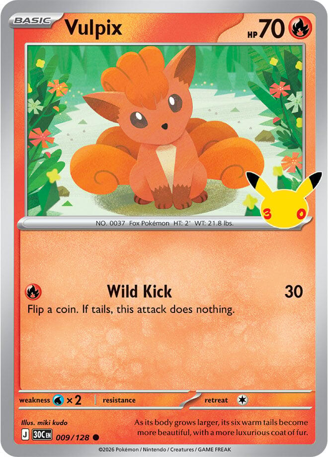Vulpix (009/128) [Mega Evolution: 30th Celebration] | Galaxy Games LLC