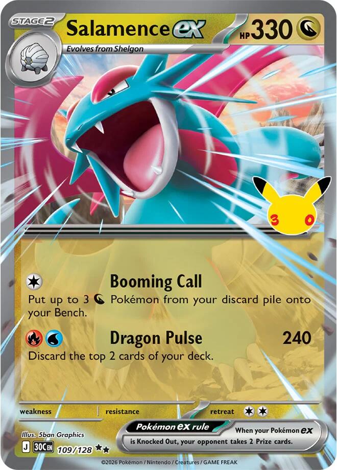 Salamence ex (109/128) [Mega Evolution: 30th Celebration] | Galaxy Games LLC
