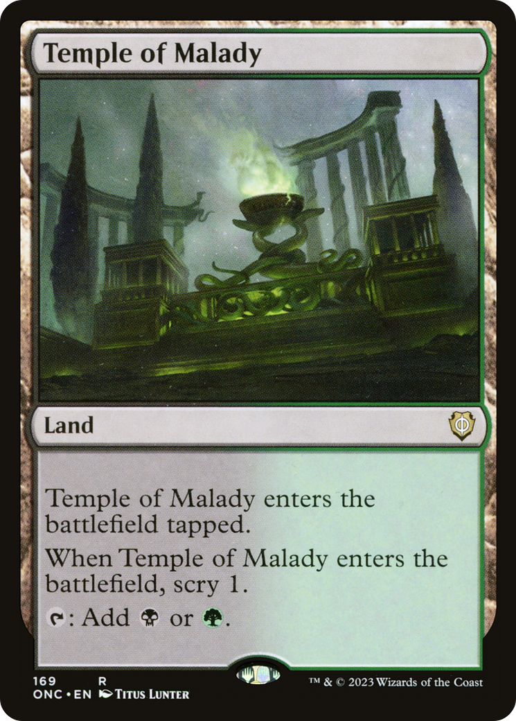 Temple of Malady [Phyrexia: All Will Be One Commander] | Galaxy Games LLC