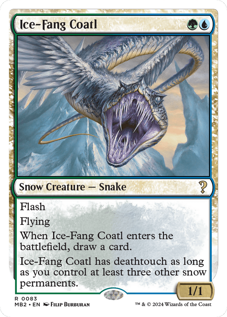 Ice-Fang Coatl (White Border) [Mystery Booster 2] | Galaxy Games LLC