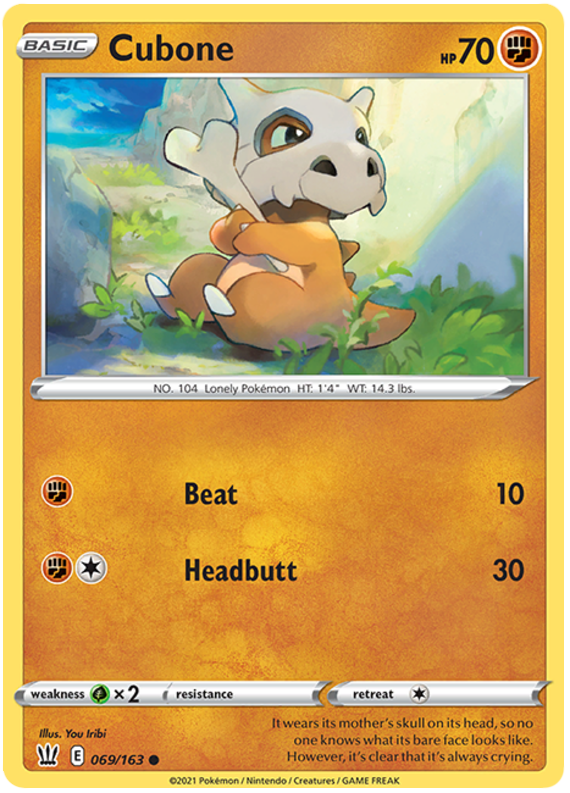 Cubone (069/163) [Sword & Shield: Battle Styles] | Galaxy Games LLC