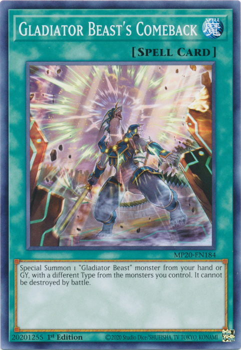 Gladiator Beast's Comeback [MP20-EN184] Common | Galaxy Games LLC