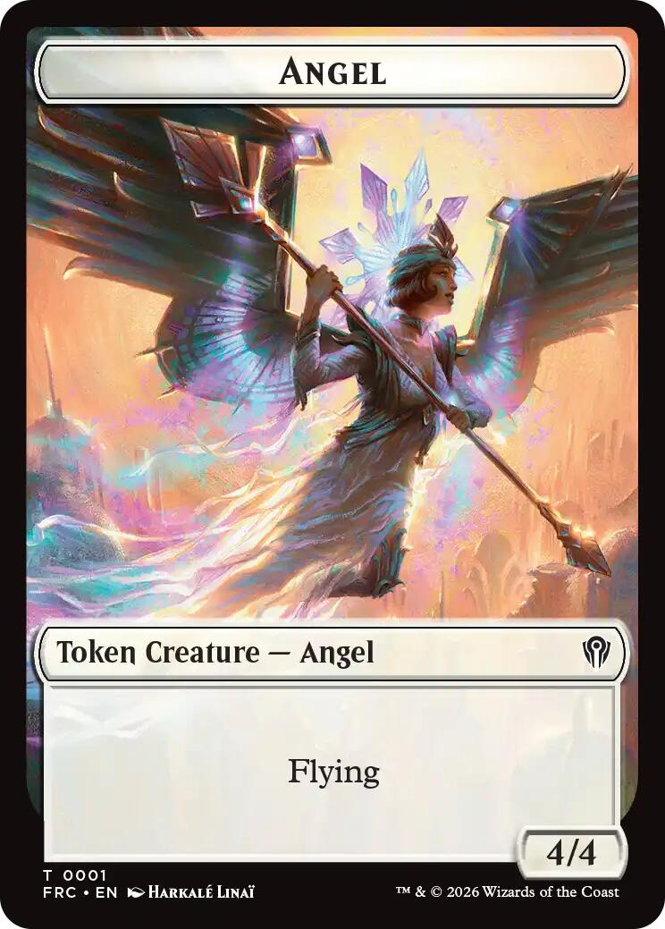 Angel // Myr Double-Sided Token [Reality Fracture Commander Tokens] | Galaxy Games LLC