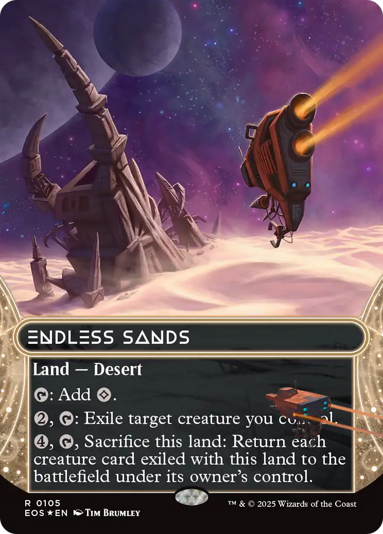 Endless Sands (0105) (Borderless) (Galaxy Foil) [Edge of Eternities: Stellar Sights] | Galaxy Games LLC