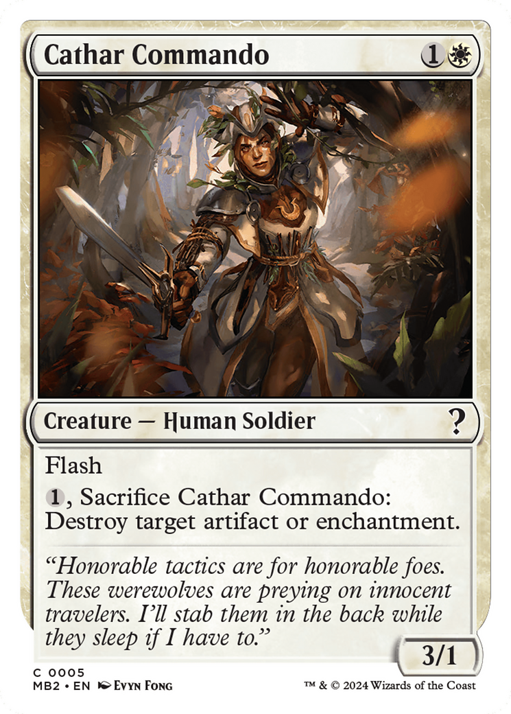 Cathar Commando (White Border) [Mystery Booster 2] | Galaxy Games LLC