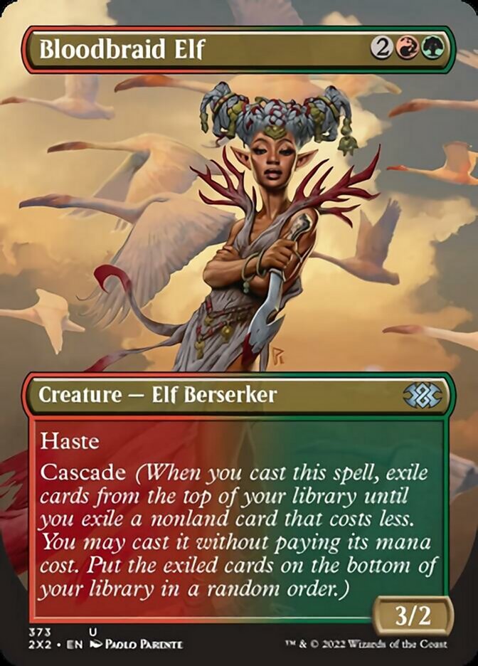 Bloodbraid Elf (Borderless Alternate Art) [Double Masters 2022] | Galaxy Games LLC