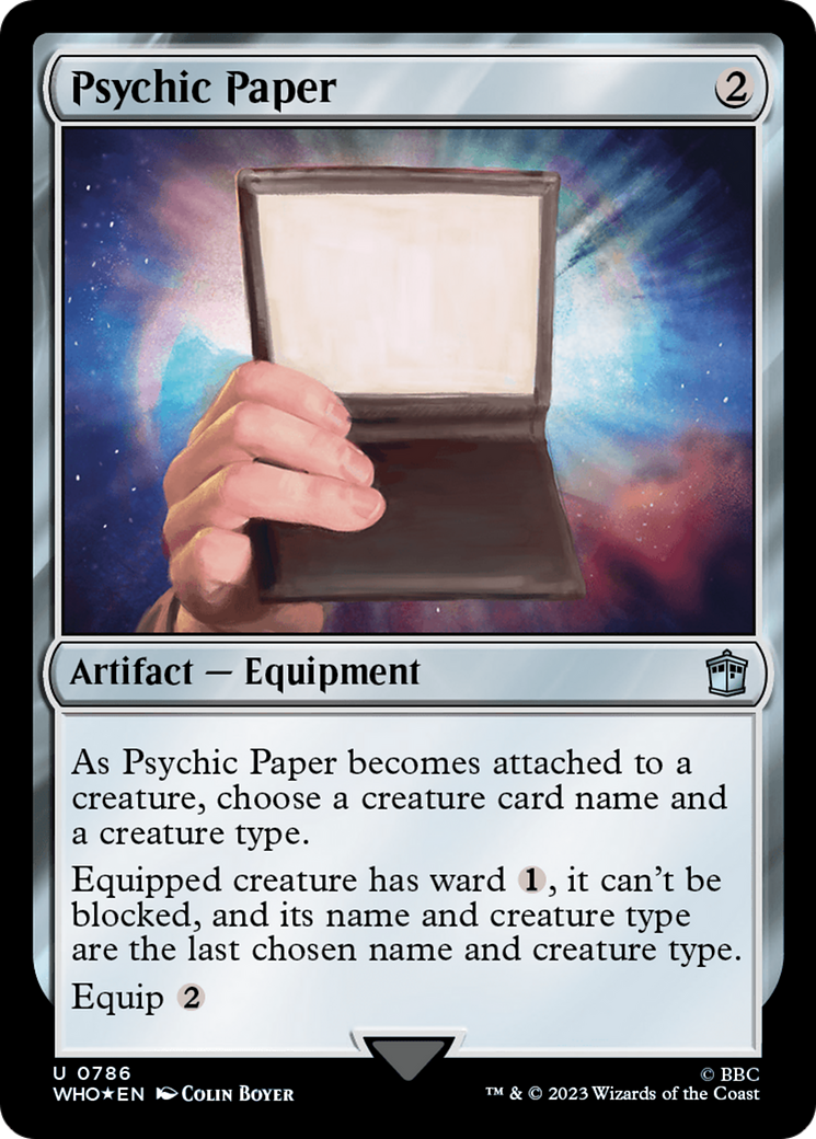 Psychic Paper (Surge Foil) [Doctor Who] | Galaxy Games LLC