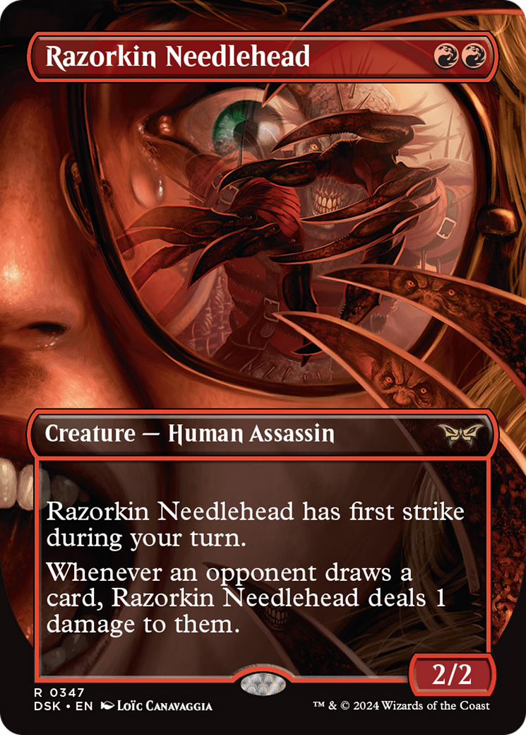 Razorkin Needlehead (Borderless) [Duskmourn: House of Horror] | Galaxy Games LLC