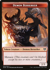 Dwarf Berserker // Demon Berserker Double-Sided Token [Kaldheim Tokens] | Galaxy Games LLC