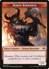 Elf Warrior // Demon Berserker Double-Sided Token [Kaldheim Tokens] | Galaxy Games LLC