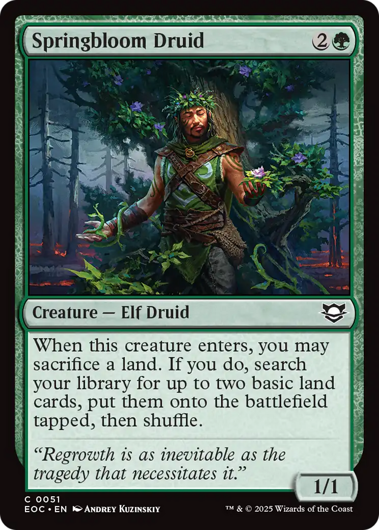 Springbloom Druid [Edge of Eternities Commander] | Galaxy Games LLC