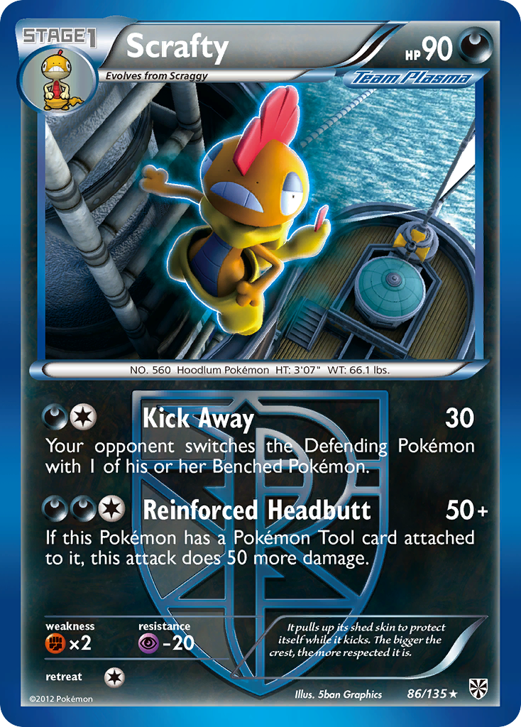 Scrafty (86/135) [Black & White: Plasma Storm] | Galaxy Games LLC
