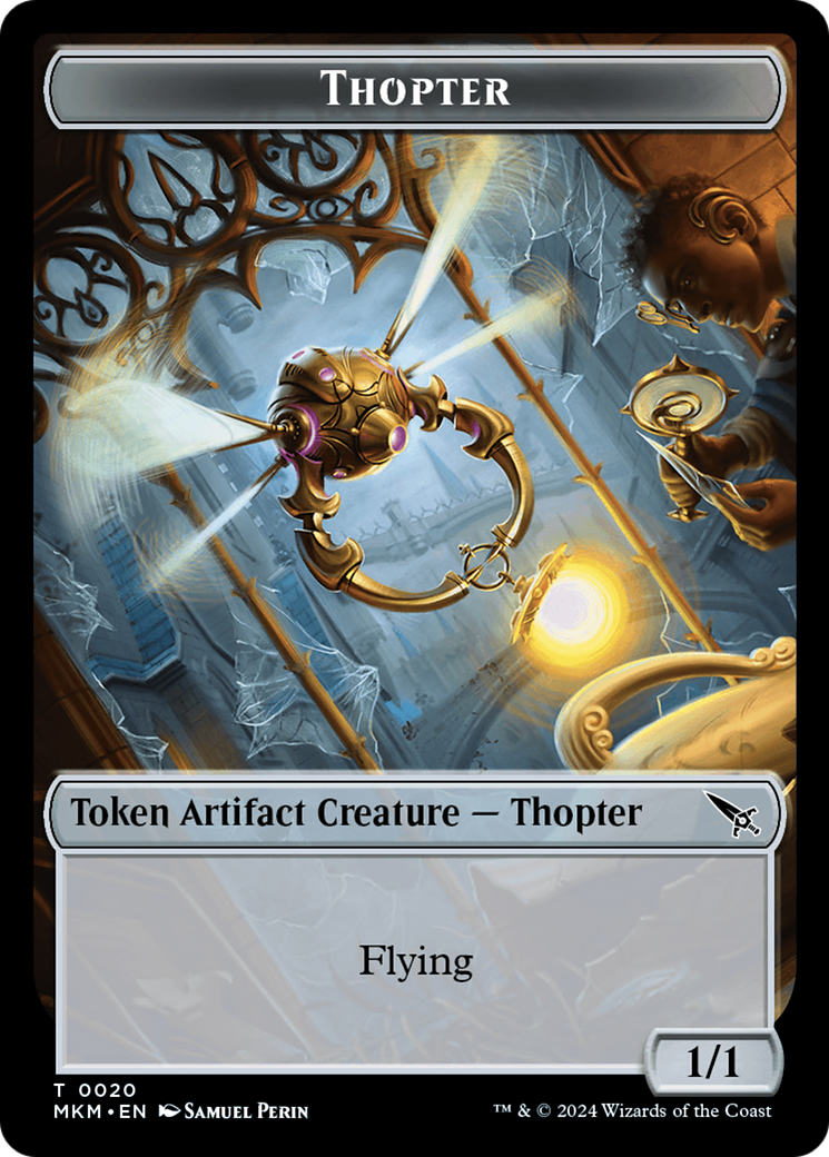 Thopter (0020) // Imp Double-Sided Token [Murders at Karlov Manor Tokens] | Galaxy Games LLC