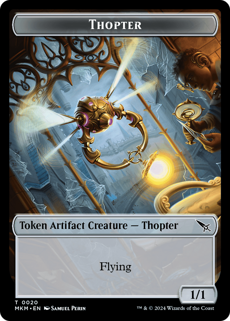 Thopter (0020) // Dog Double-Sided Token [Murders at Karlov Manor Tokens] | Galaxy Games LLC