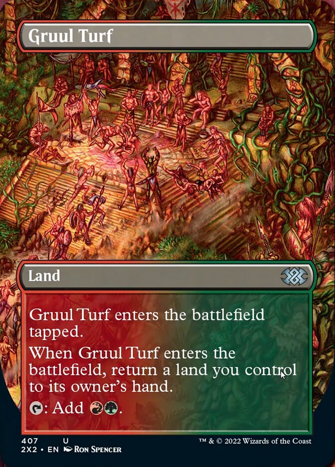 Gruul Turf (Borderless Alternate Art) [Double Masters 2022] | Galaxy Games LLC