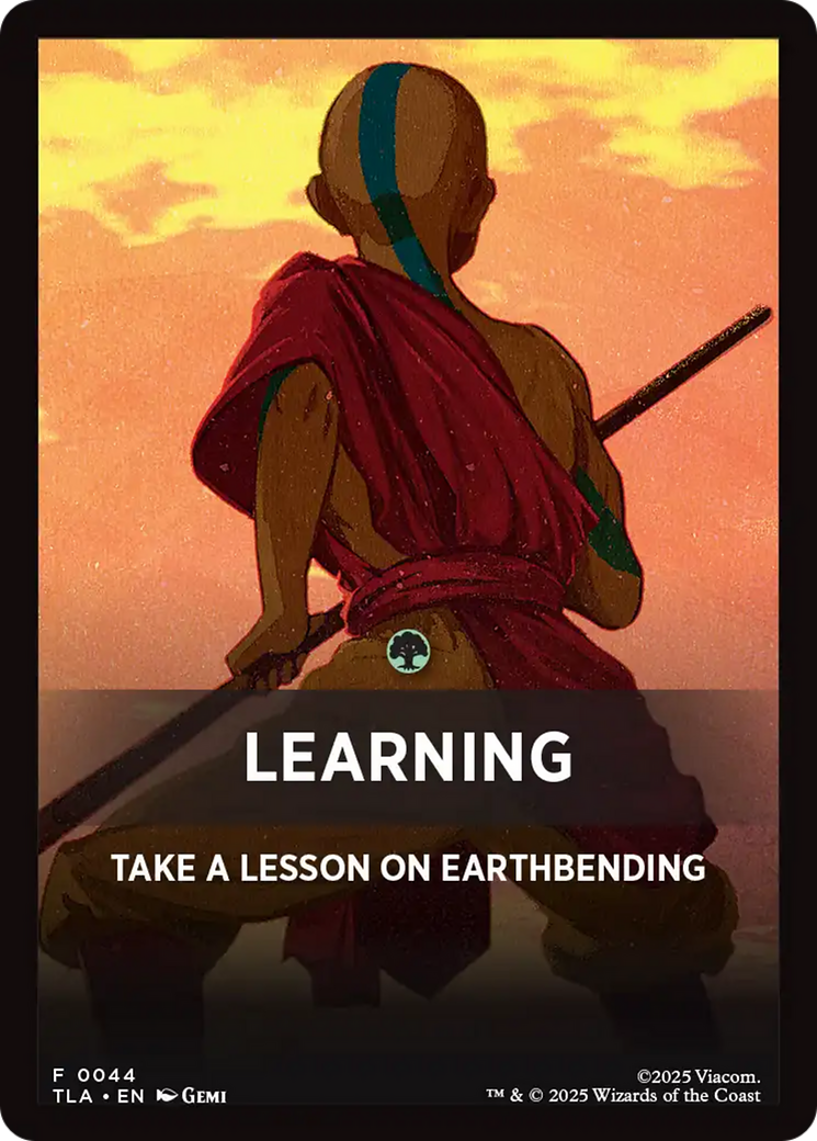 Learning Theme Card [Avatar: The Last Airbender Tokens] | Galaxy Games LLC