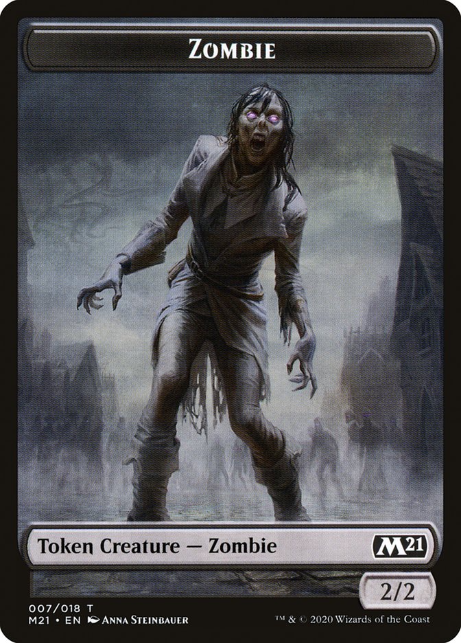 Cat (011) // Zombie Double-Sided Token [Core Set 2021 Tokens] | Galaxy Games LLC