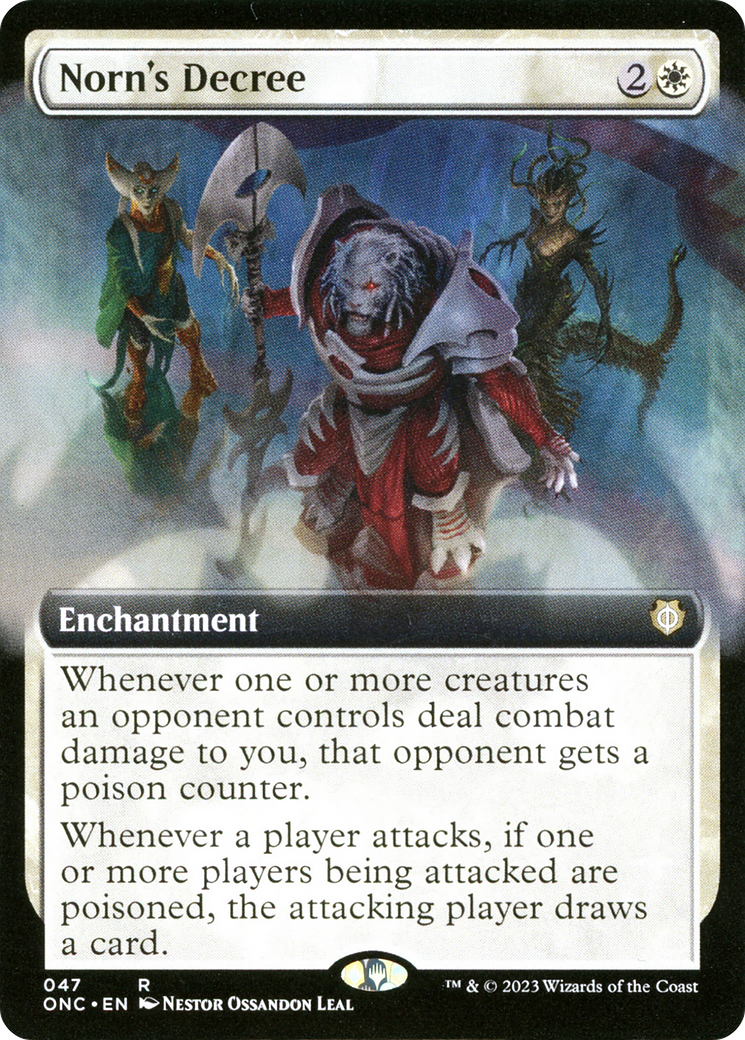 Norn's Decree (Extended Art) [Phyrexia: All Will Be One Commander] | Galaxy Games LLC