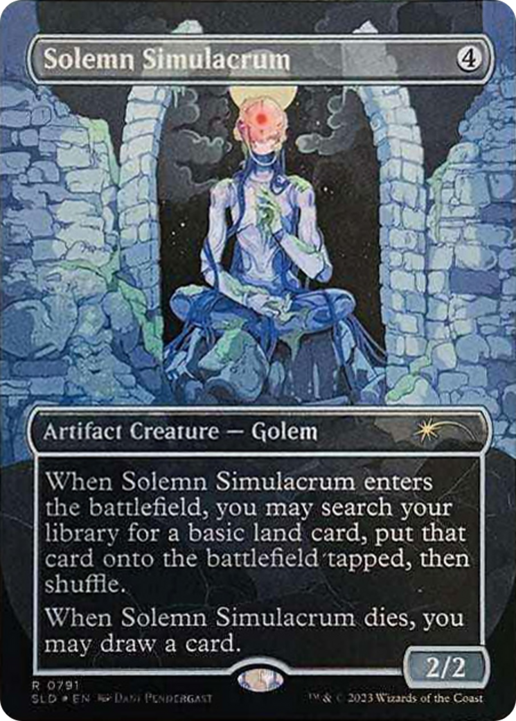 Solemn Simulacrum (0791) (Borderless) [Secret Lair Drop Series] | Galaxy Games LLC