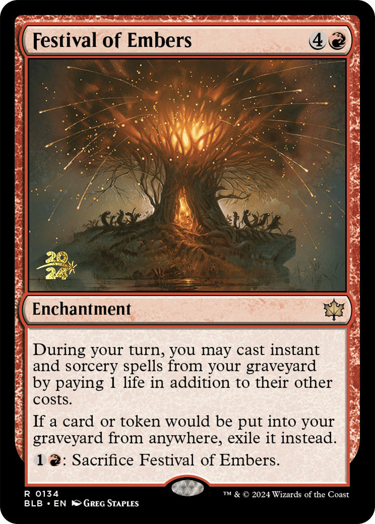 Festival of Embers [Bloomburrow Prerelease Promos] | Galaxy Games LLC