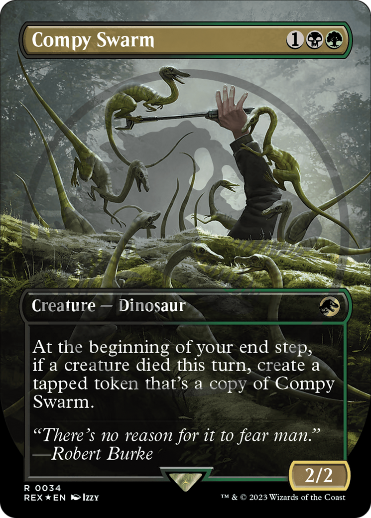 Compy Swarm (Emblem) (Borderless) [Jurassic World Collection Tokens] | Galaxy Games LLC