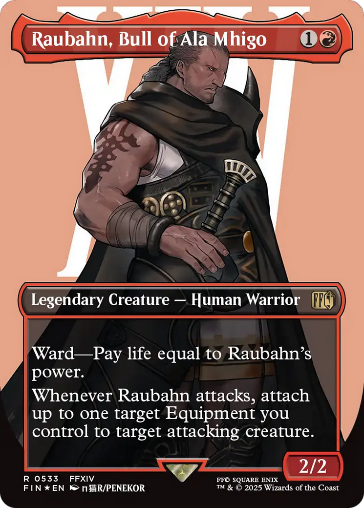 Raubahn, Bull of Ala Mhigo (Borderless) (Surge Foil) [FINAL FANTASY] | Galaxy Games LLC