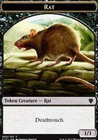 Rat // Cat Double-Sided Token [Commander 2017 Tokens] | Galaxy Games LLC