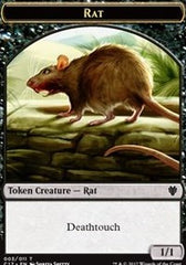 Rat // Cat Double-Sided Token [Commander 2017 Tokens] | Galaxy Games LLC