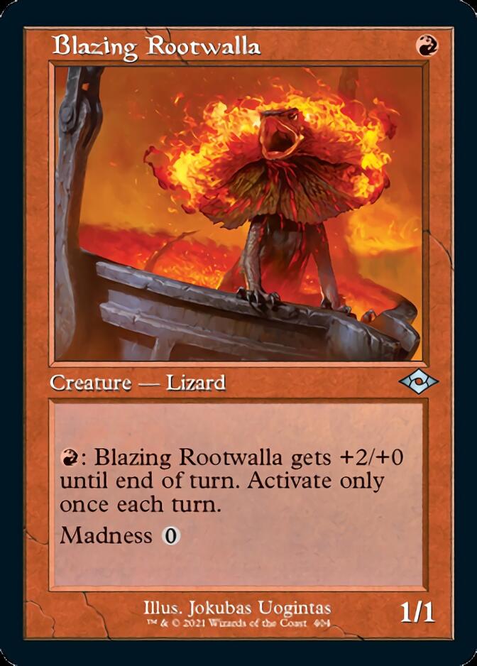 Blazing Rootwalla (Retro Foil Etched) [Modern Horizons 2] | Galaxy Games LLC