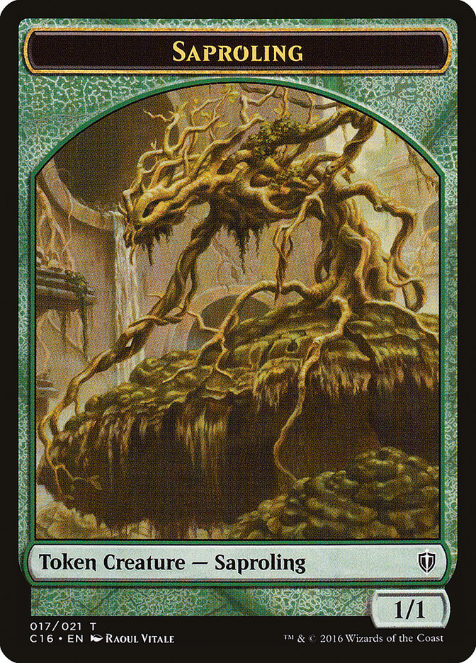 Saproling (016) // Saproling (017) Double-Sided Token [Commander 2016 Tokens] | Galaxy Games LLC