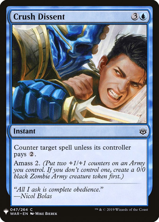 Crush Dissent [Mystery Booster] | Galaxy Games LLC