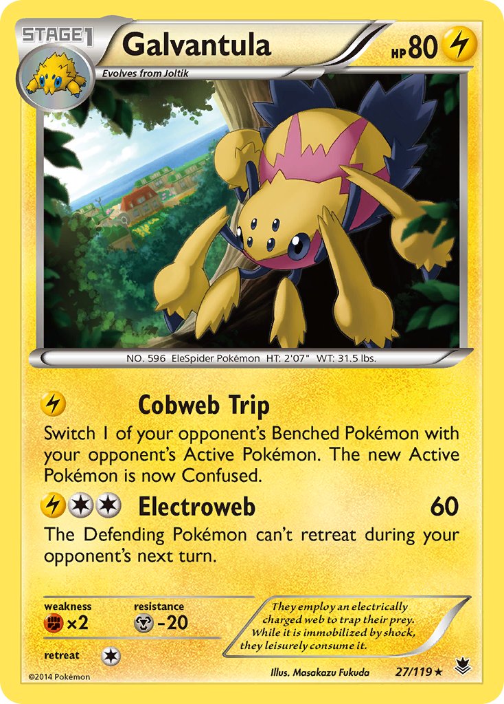 Galvantula(27/119) (Theme Deck Exclusive) [XY: Phantom Forces] | Galaxy Games LLC