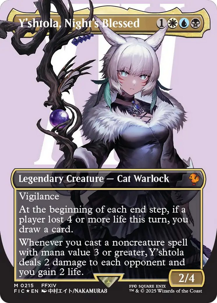 Y'shtola, Night's Blessed (Borderless) (Surge Foil) [FINAL FANTASY Commander] | Galaxy Games LLC