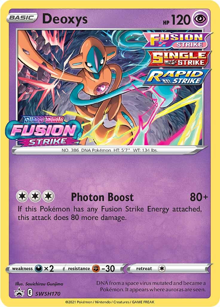 Deoxys (SWSH170) (Prerelease Promo) [Sword & Shield: Black Star Promos] | Galaxy Games LLC