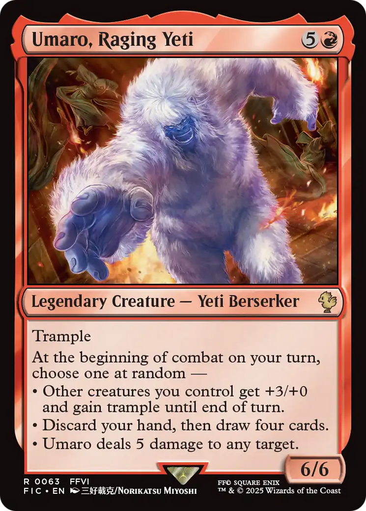 Umaro, Raging Yeti [FINAL FANTASY Commander] | Galaxy Games LLC