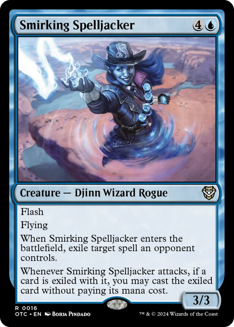 Smirking Spelljacker [Outlaws of Thunder Junction Commander] | Galaxy Games LLC