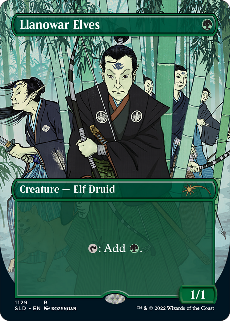 Llanowar Elves (Borderless) [Secret Lair Drop Series] | Galaxy Games LLC