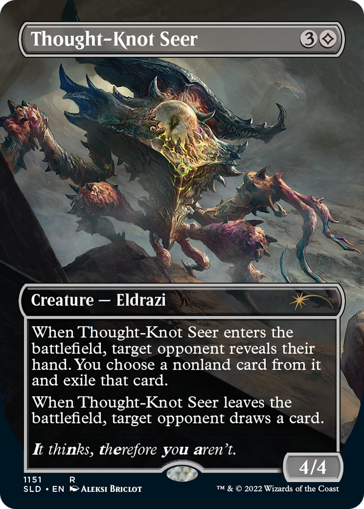 Thought-Knot Seer (1151) (Borderless) [Secret Lair Drop Series] | Galaxy Games LLC