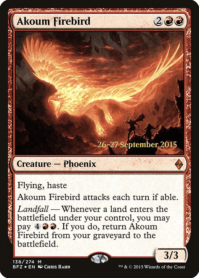Akoum Firebird [Battle for Zendikar Prerelease Promos] | Galaxy Games LLC