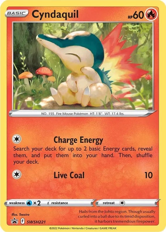 Cyndaquil (SWSH221) (Cosmos Holo) [Sword & Shield: Black Star Promos] | Galaxy Games LLC