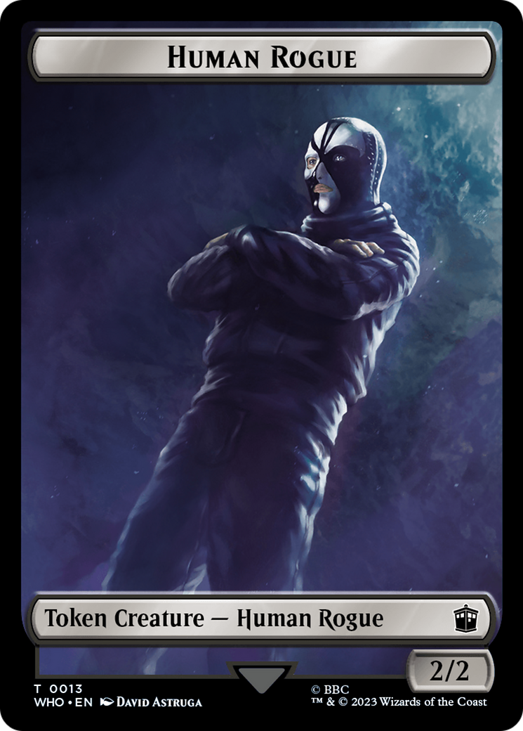 Human Rogue // Clue (0022) Double-Sided Token [Doctor Who Tokens] | Galaxy Games LLC