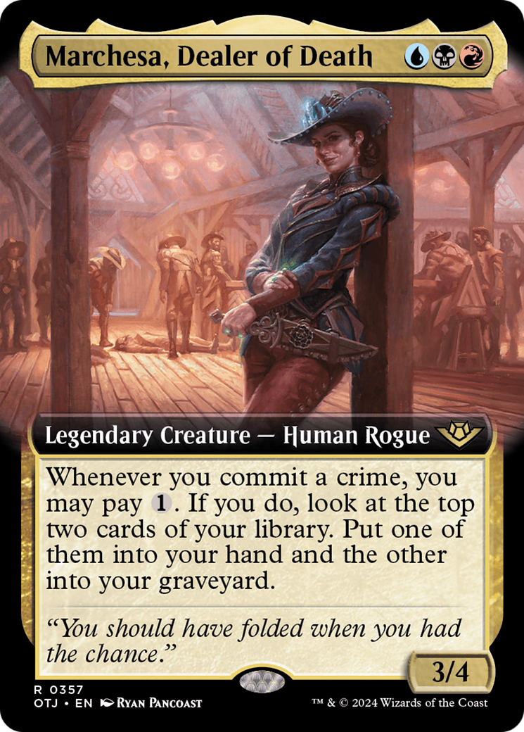 Marchesa, Dealer of Death (Extended Art) [Outlaws of Thunder Junction] | Galaxy Games LLC