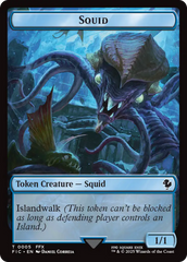 Spirit // Squid Double-Sided Token [FINAL FANTASY Commander Tokens] | Galaxy Games LLC