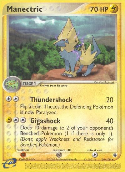 Manectric (39/109) [EX: Ruby & Sapphire] | Galaxy Games LLC