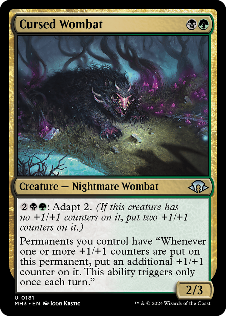 Cursed Wombat [Modern Horizons 3] | Galaxy Games LLC